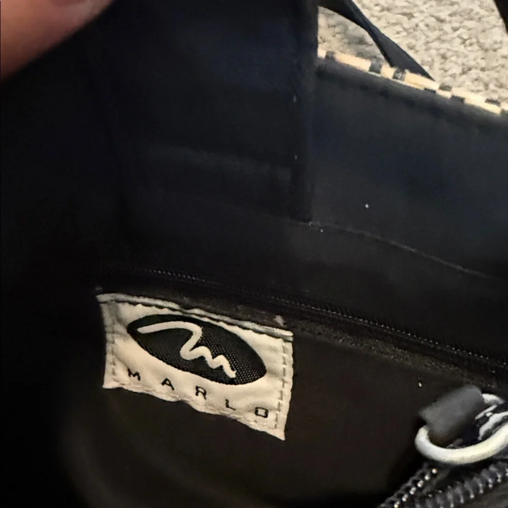 Marlo Vintage Black and Tan Crossbody Bag
